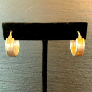 Classic chunky silver hoops